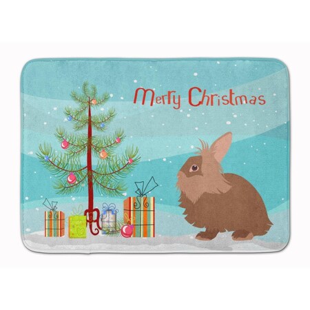 Carolines Treasures Lionhead Rabbit Christmas Machine Washable Memory Foam Mat BB9327RUG